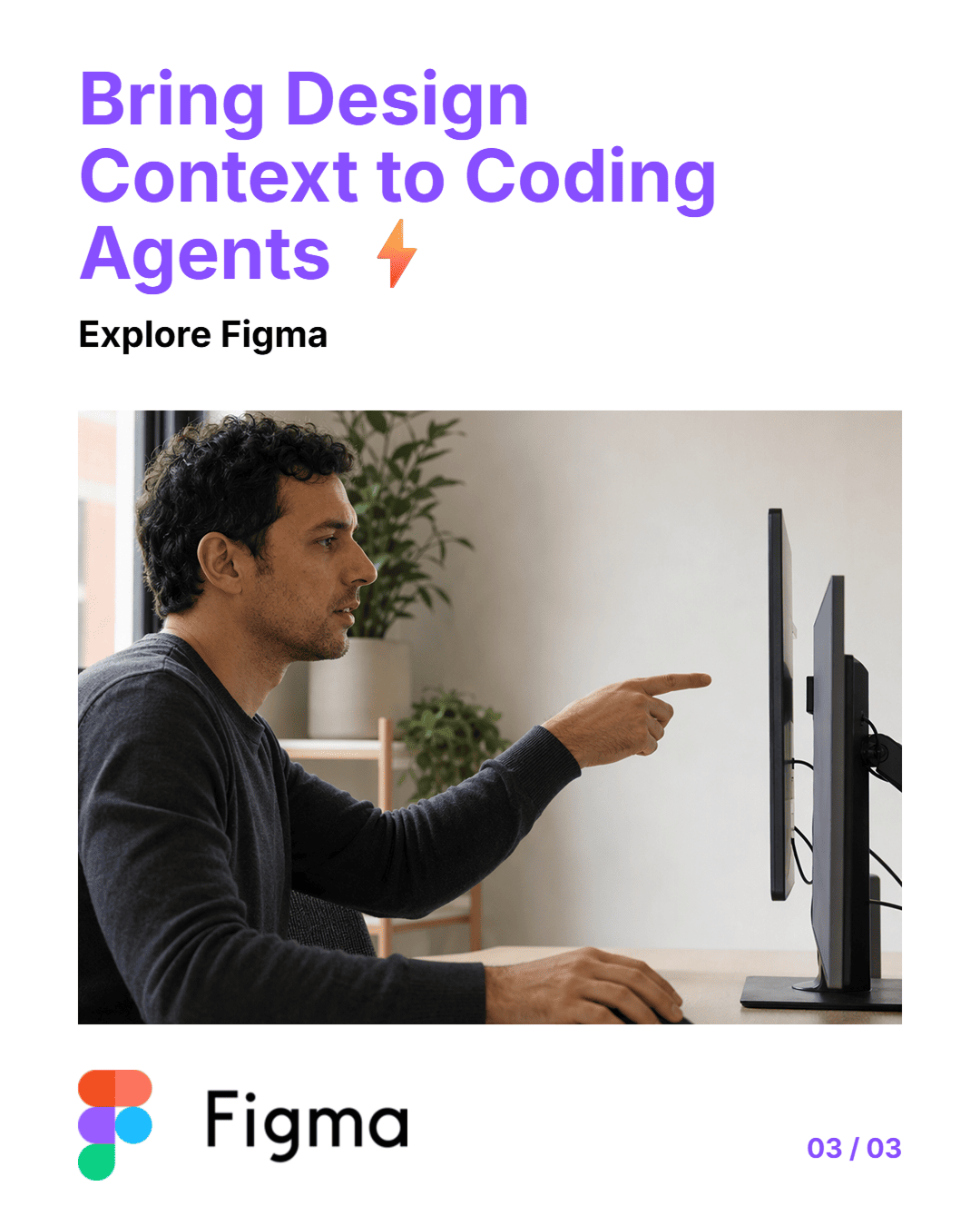 Figma carousel slide 3: Bring Design Context to Coding Agents