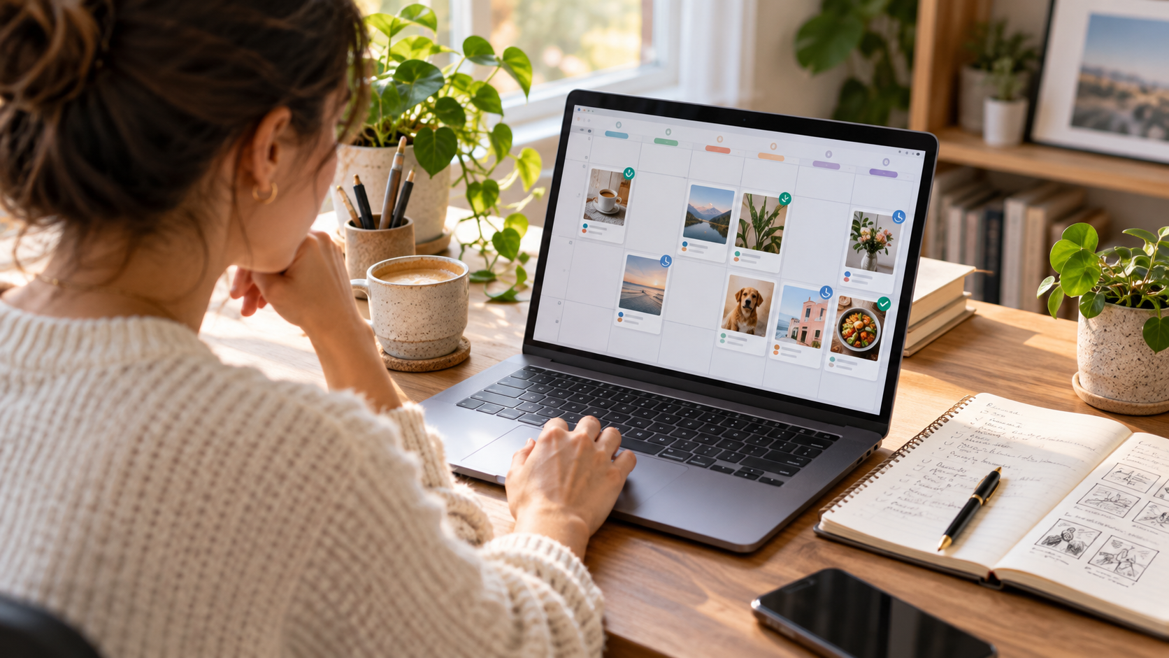 Human creativity meets social scheduling