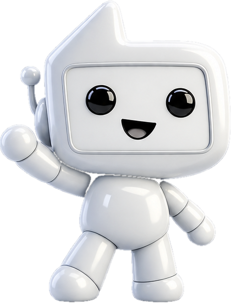 Posty, the SocialPost mascot, waving hello